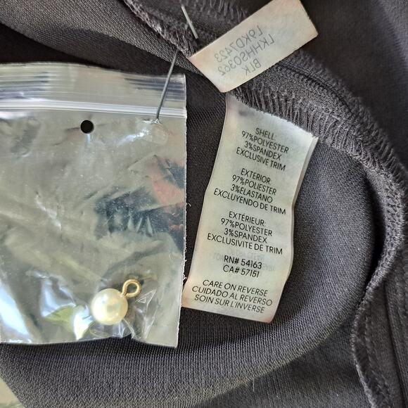 Karl Lagerfeld Black Embellished Long Sleeve Dress Size 6 Workwear Dressy - Picture 8 of 12